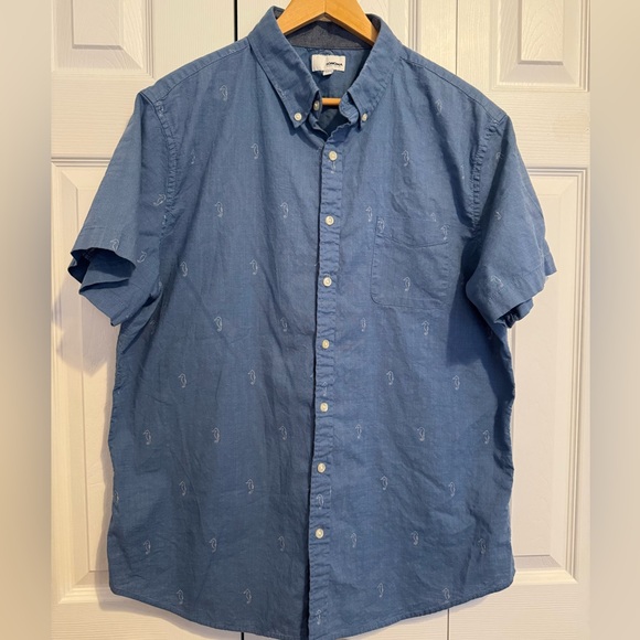 Sonoma Casual Blue Button-Down Shirt - Picture 1 of 4